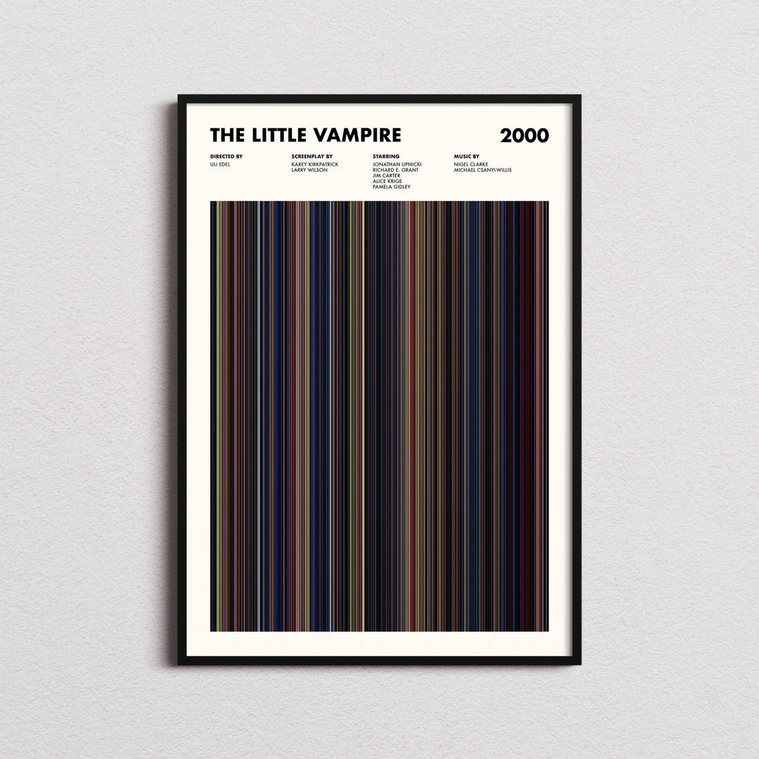 The Little Vampire Movie Barcode Poster