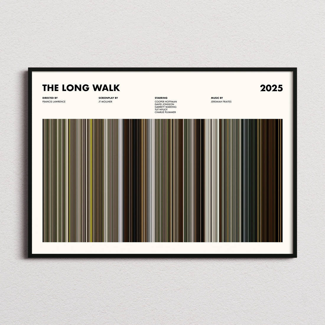The Long Walk Movie Barcode Poster