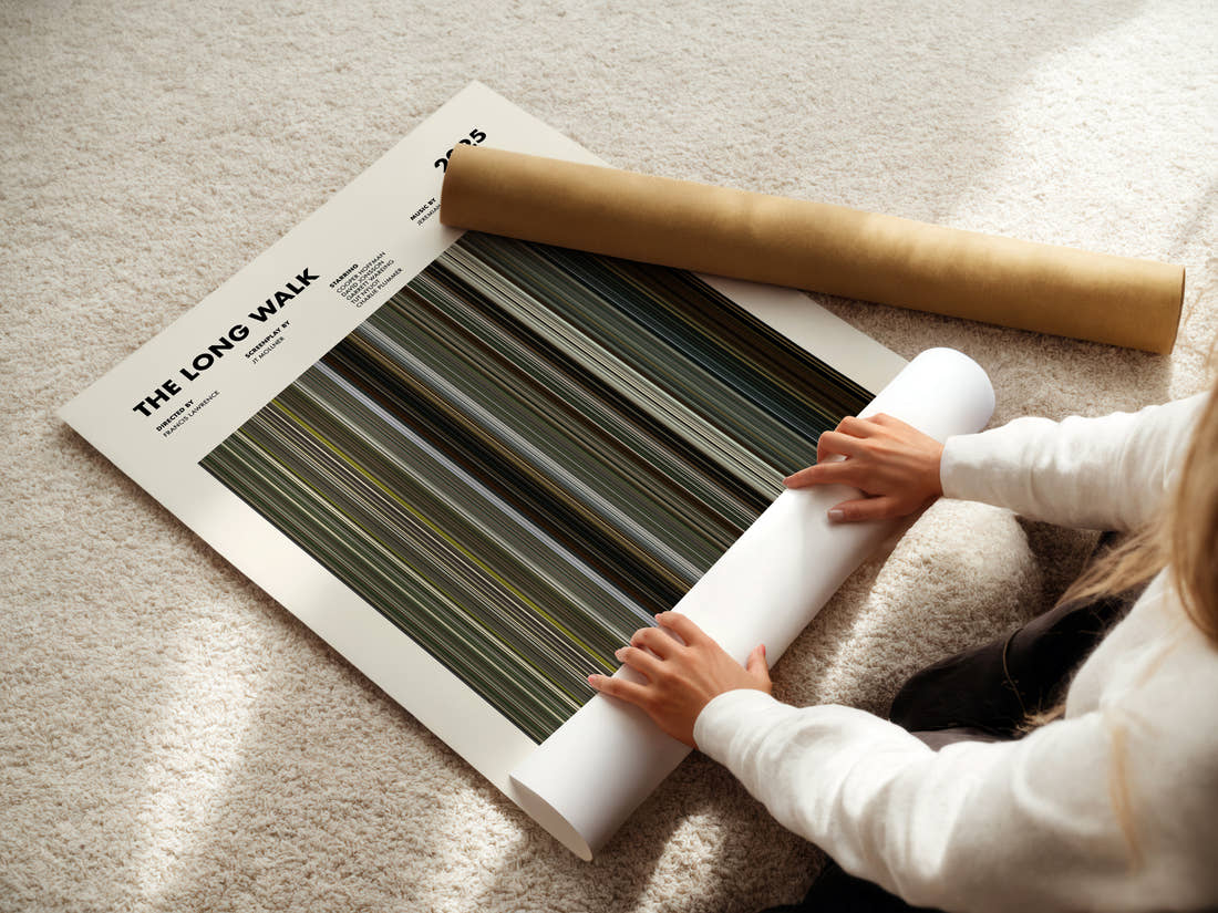 The Long Walk Movie Barcode Poster