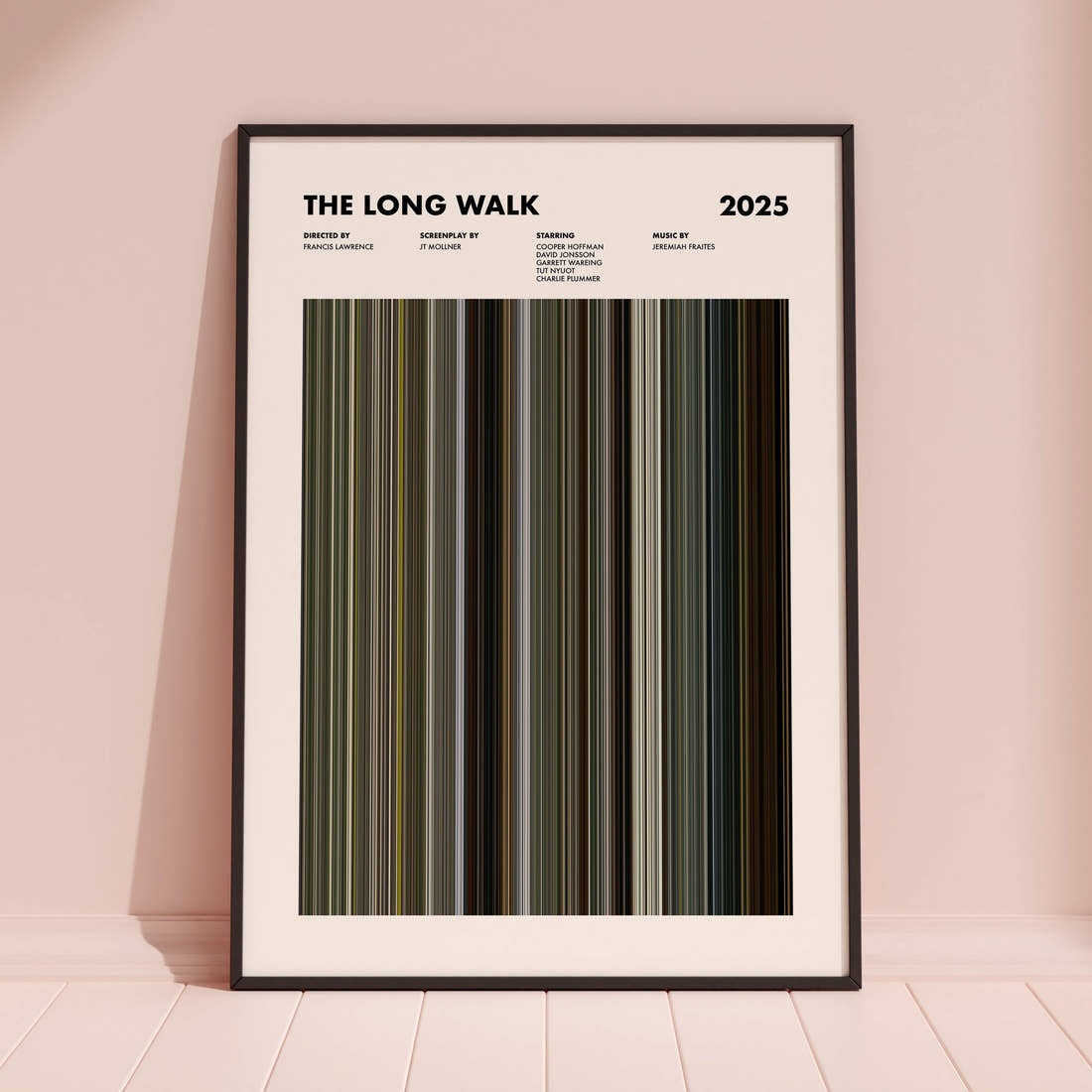 The Long Walk Movie Barcode Poster