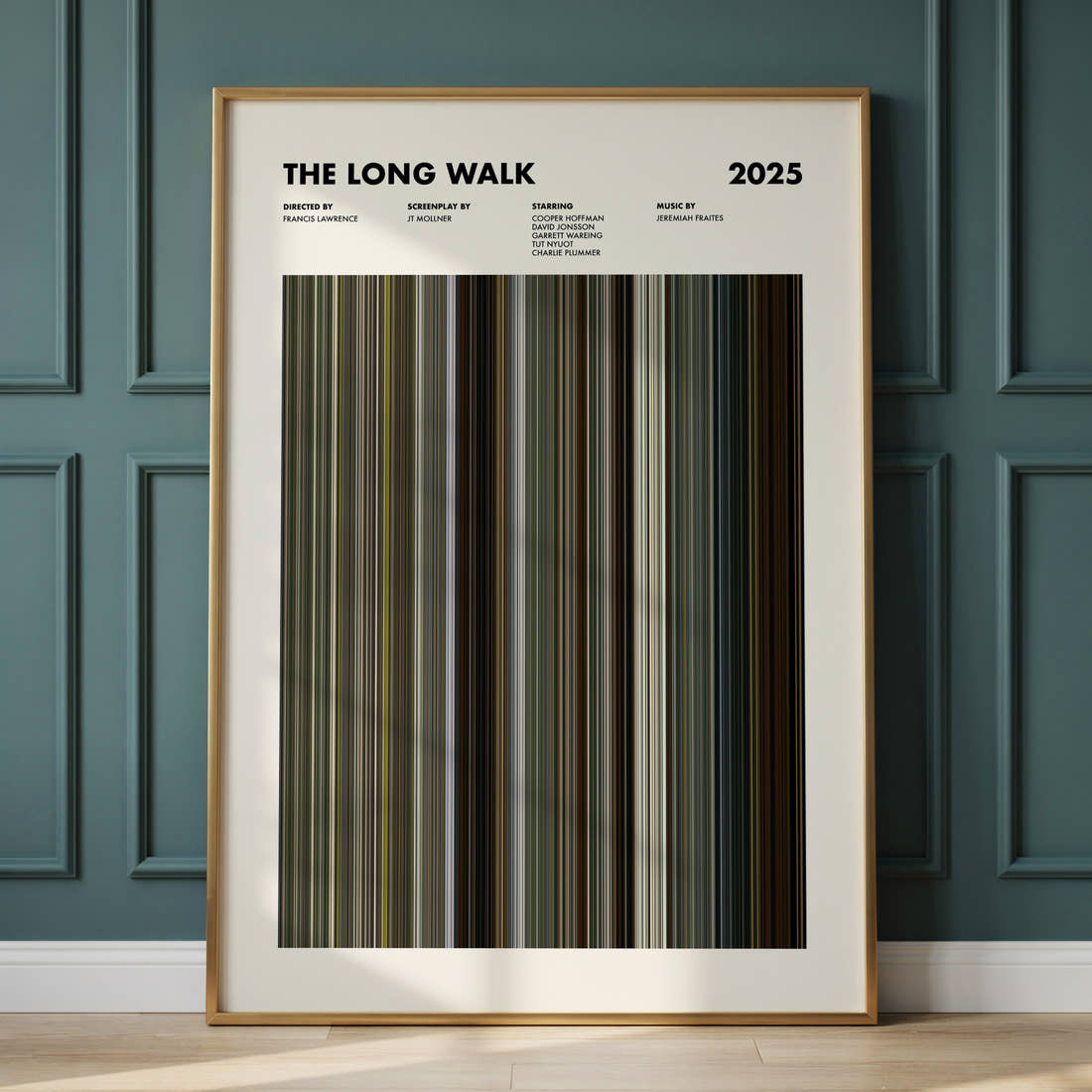 The Long Walk Movie Barcode Poster