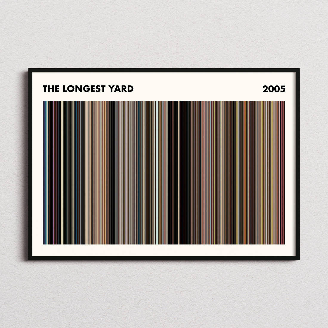 The Longest Yard Movie Barcode Poster - Simplified