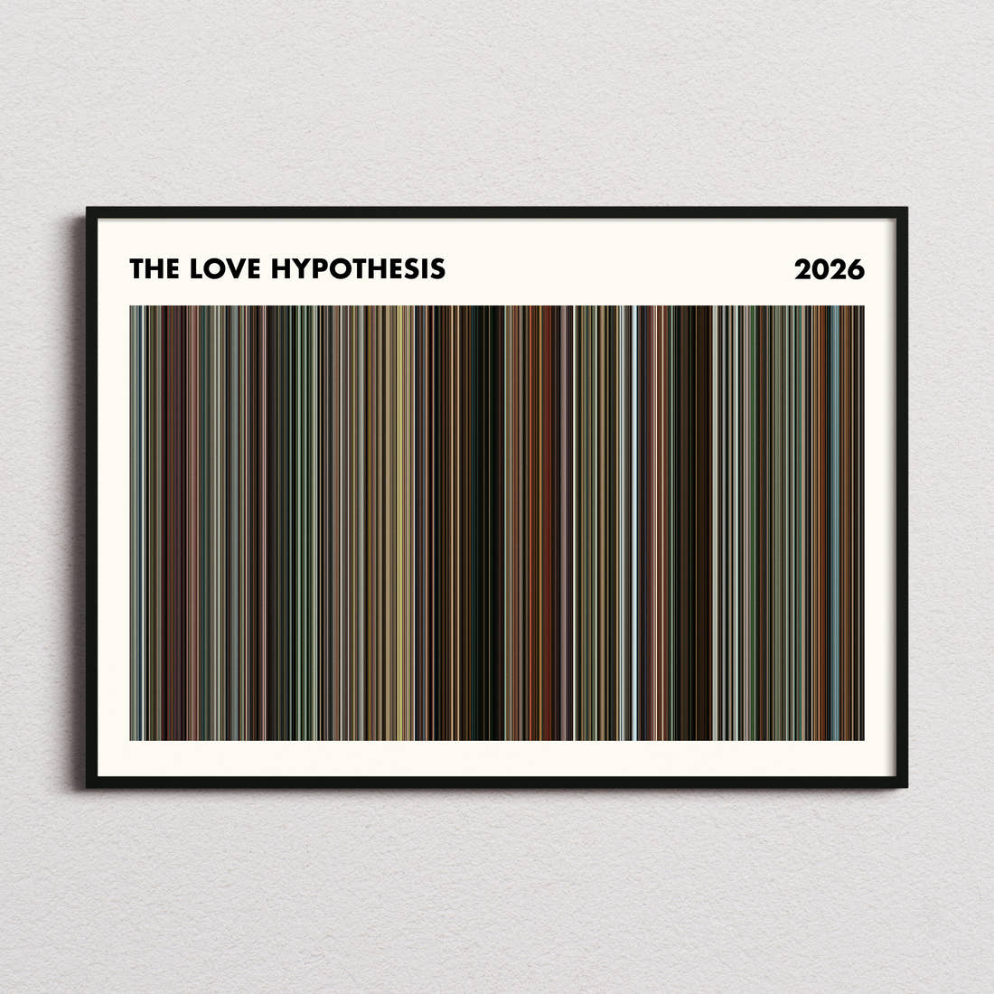 The Love Hypothesis Movie Barcode Poster - Simplified