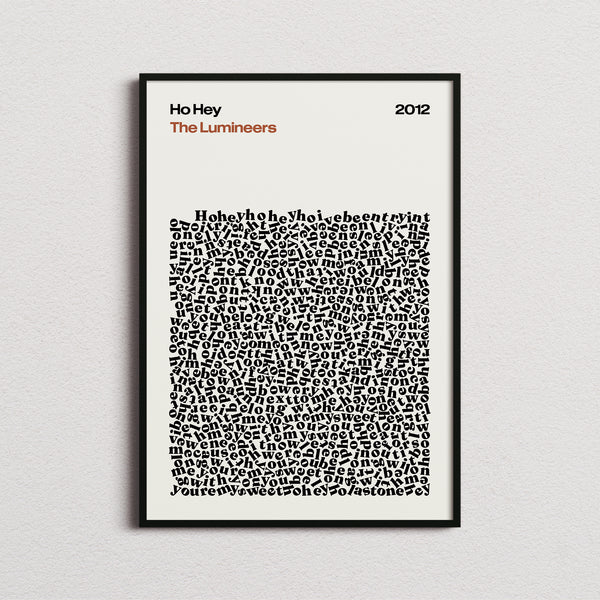 The Lumineers Ho Hey Lyric Print