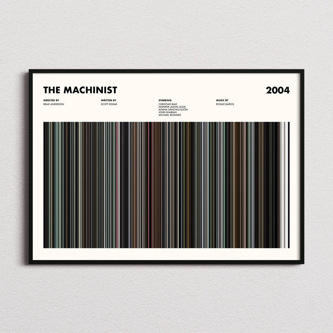 The Machinist Movie Barcode Poster