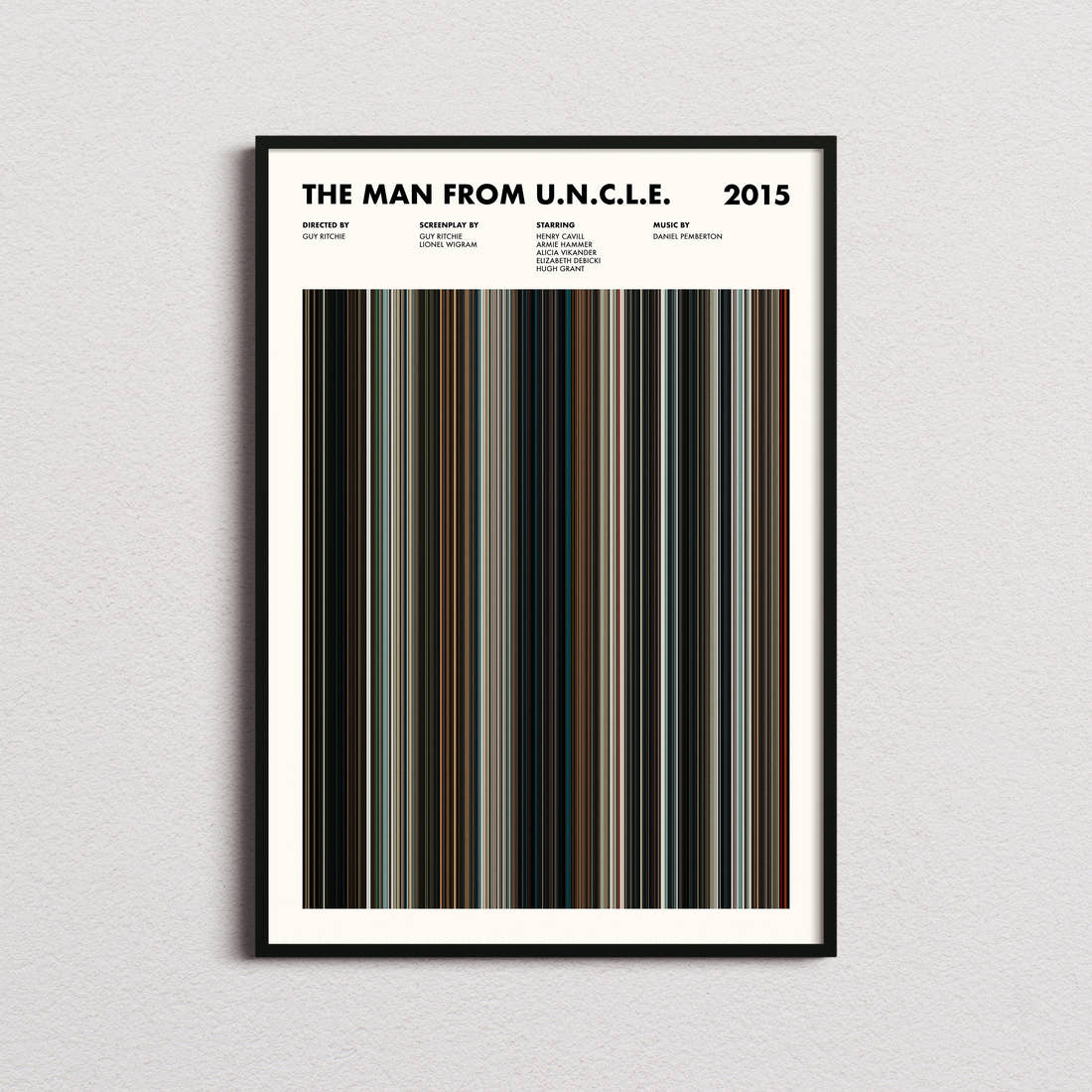 The Man from U.N.C.L.E. Movie Barcode Poster