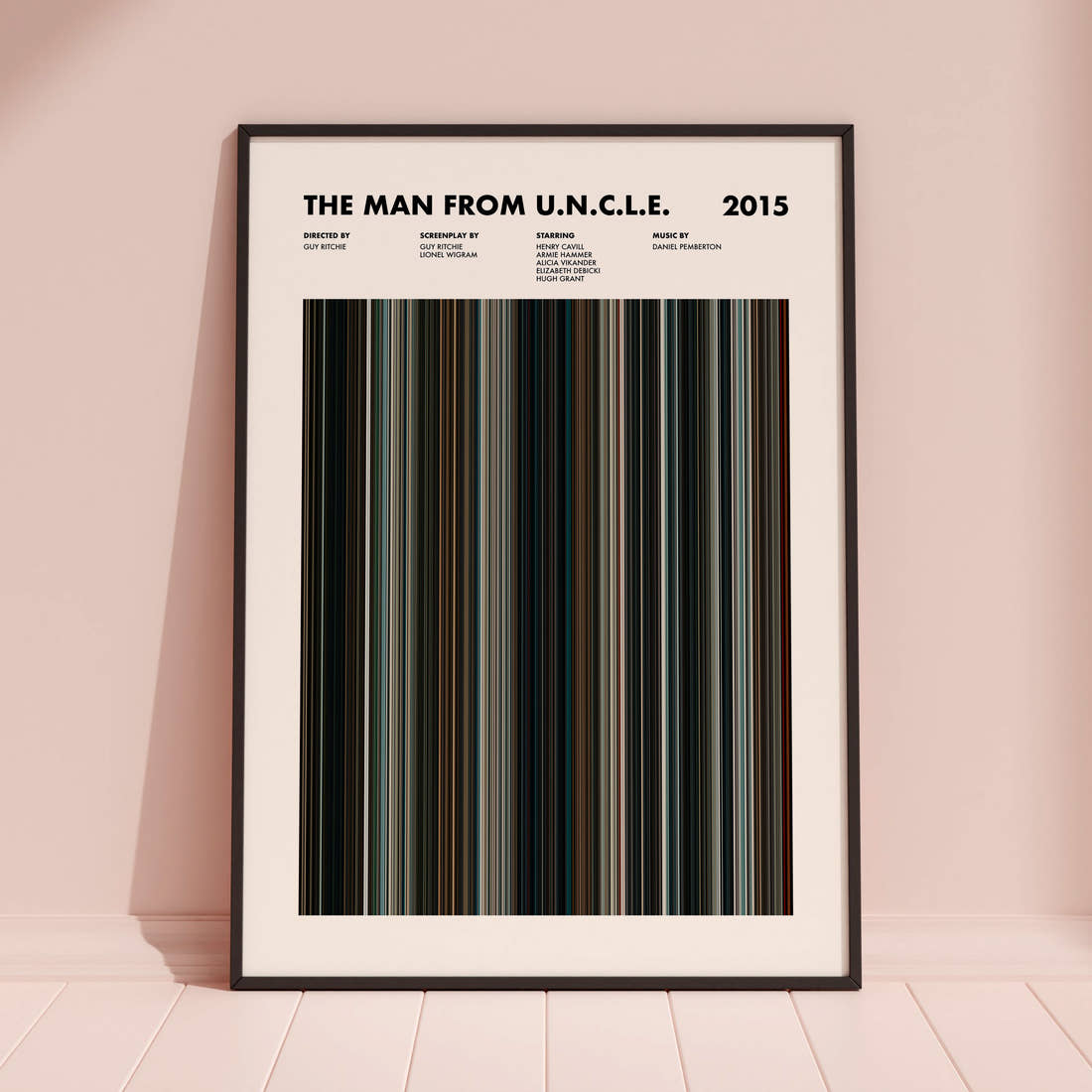 The Man from U.N.C.L.E. Movie Barcode Poster