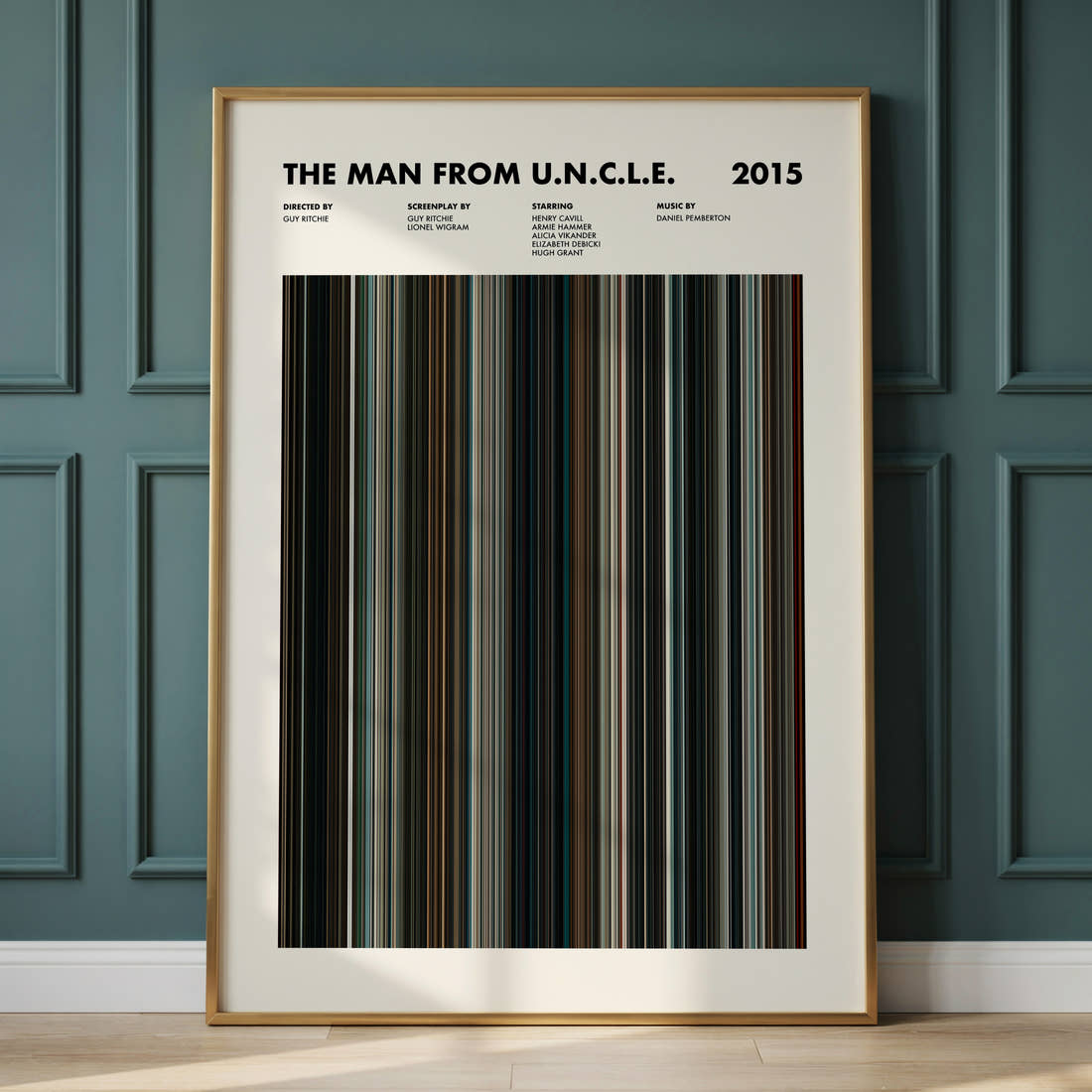 The Man from U.N.C.L.E. Movie Barcode Poster