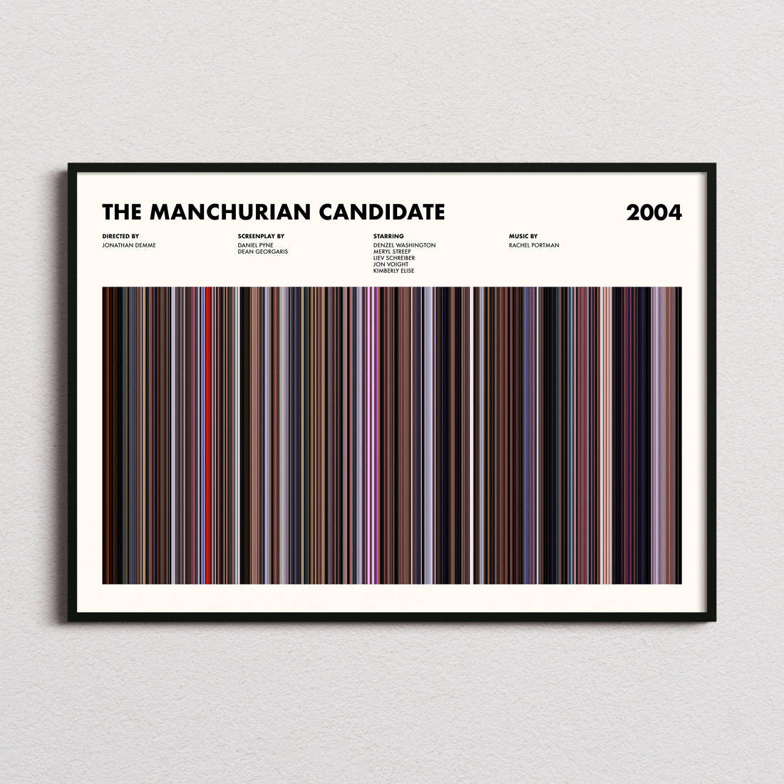 The Manchurian Candidate Movie Barcode Poster