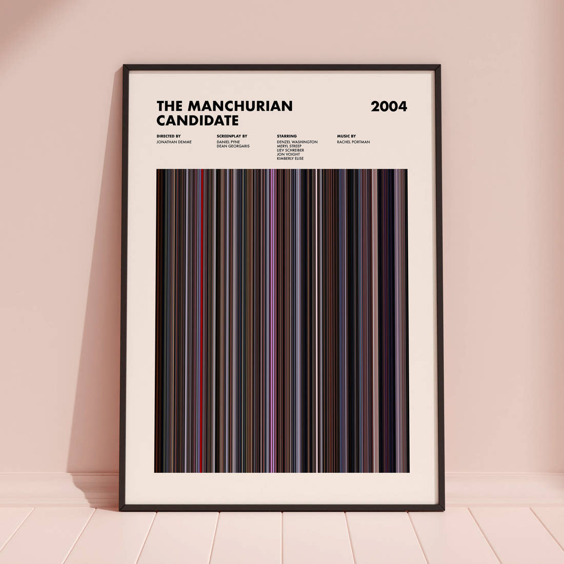 The Manchurian Candidate Movie Barcode Poster