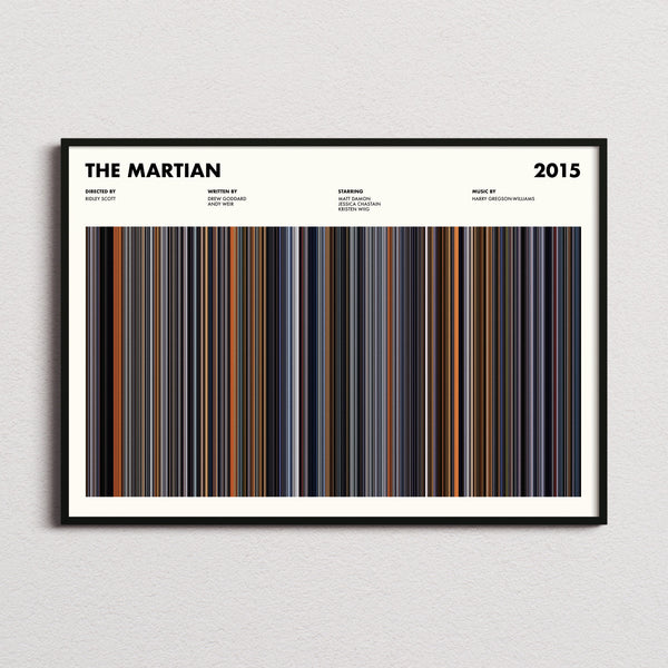 The Martian Movie Barcode Poster