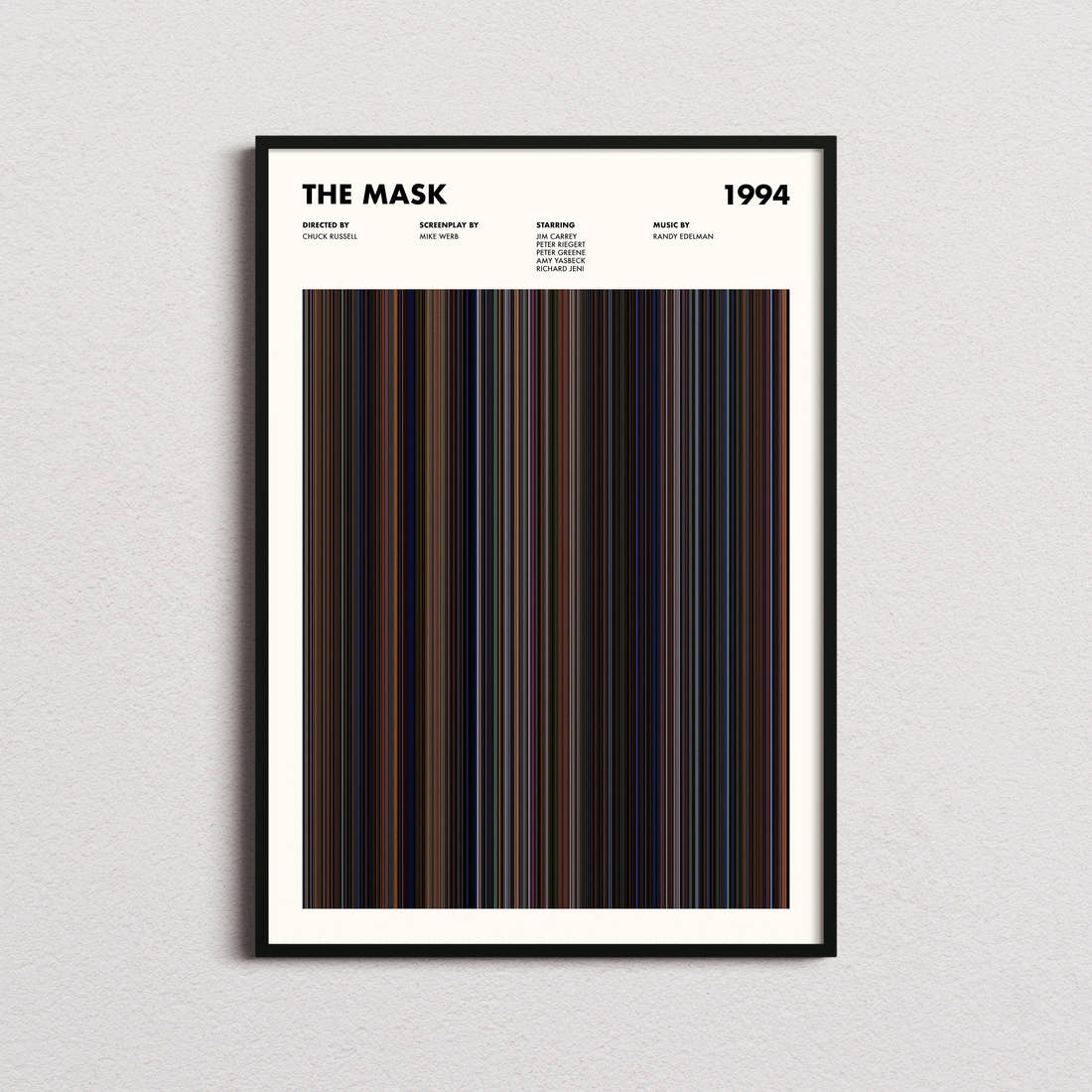 The Mask Movie Barcode Poster