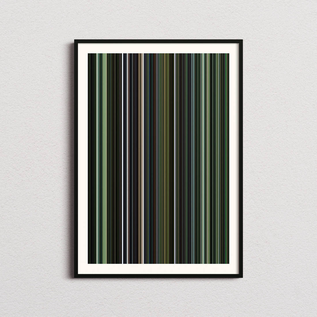 The Matrix Movie Barcode Poster - Barcode Only