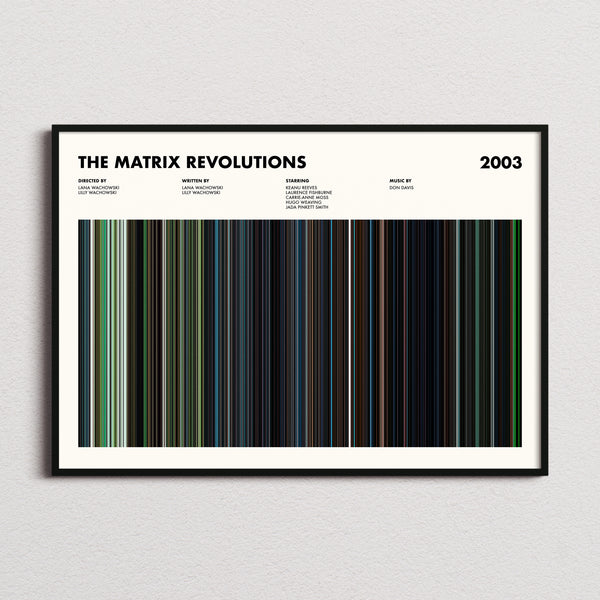 The Matrix Revolutions Movie Barcode Poster