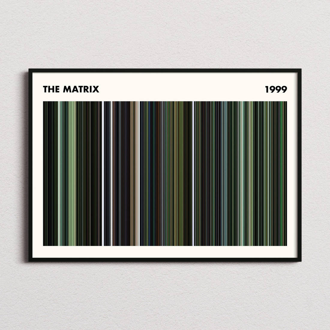 The Matrix Movie Barcode Poster - Simplified
