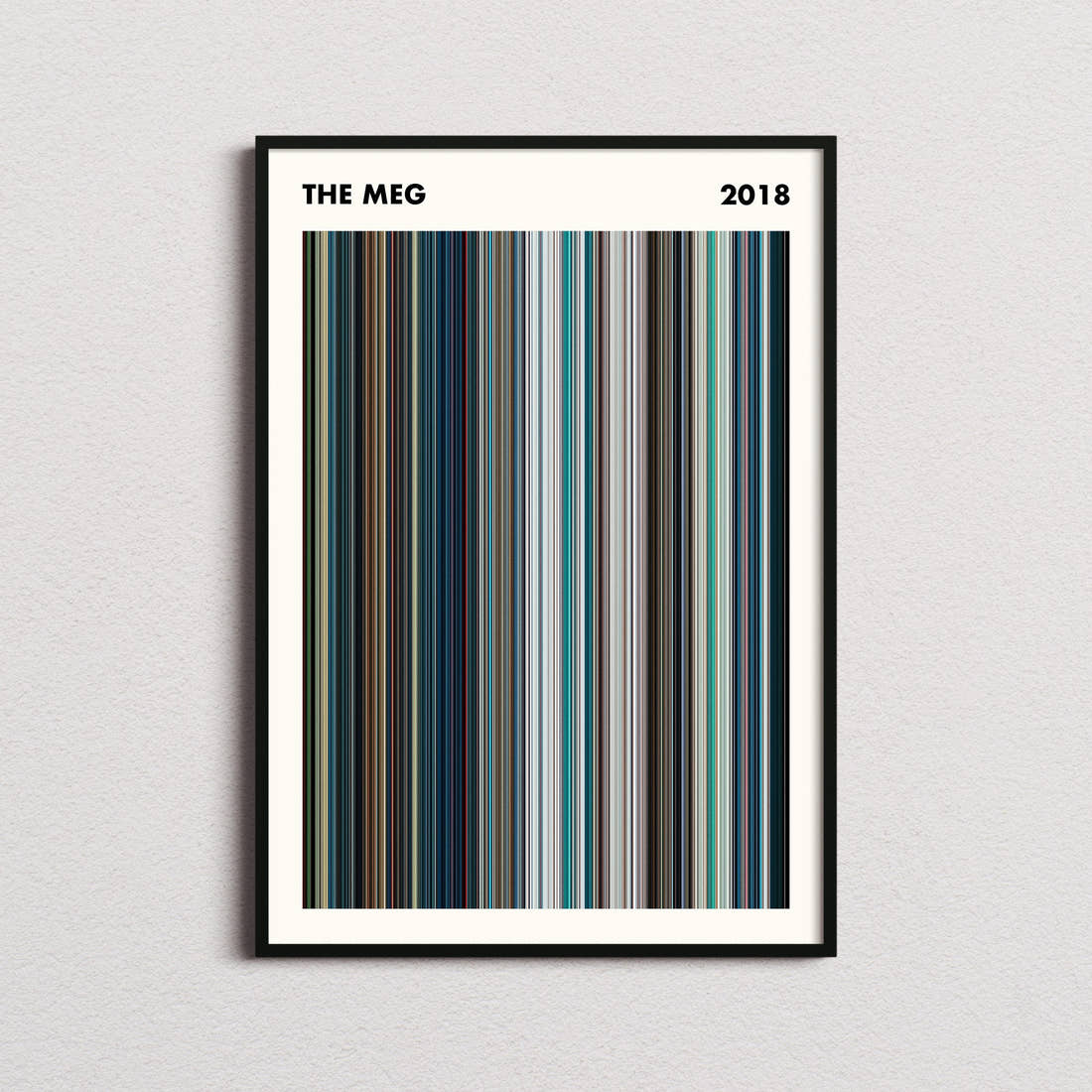 The Meg Movie Barcode Poster - Simplified