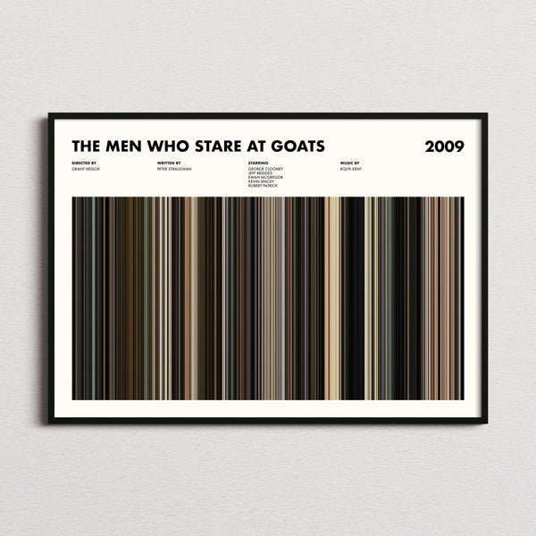 The Men Who Stare at Goats Movie Barcode Poster