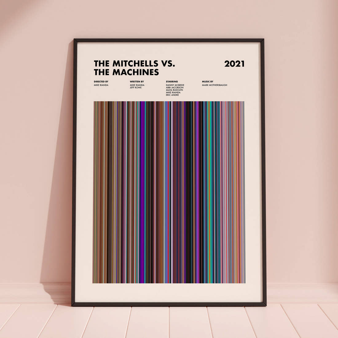 The Mitchells vs. the Machines Movie Barcode Poster