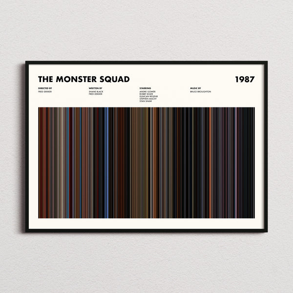 The Monster Squad Movie Barcode Poster