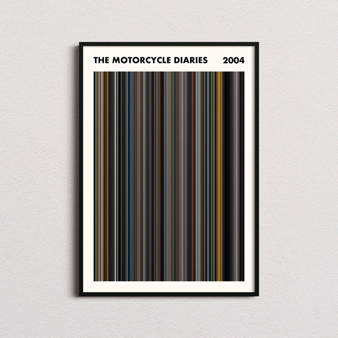 The Motorcycle Diaries Movie Barcode Poster - Simplified