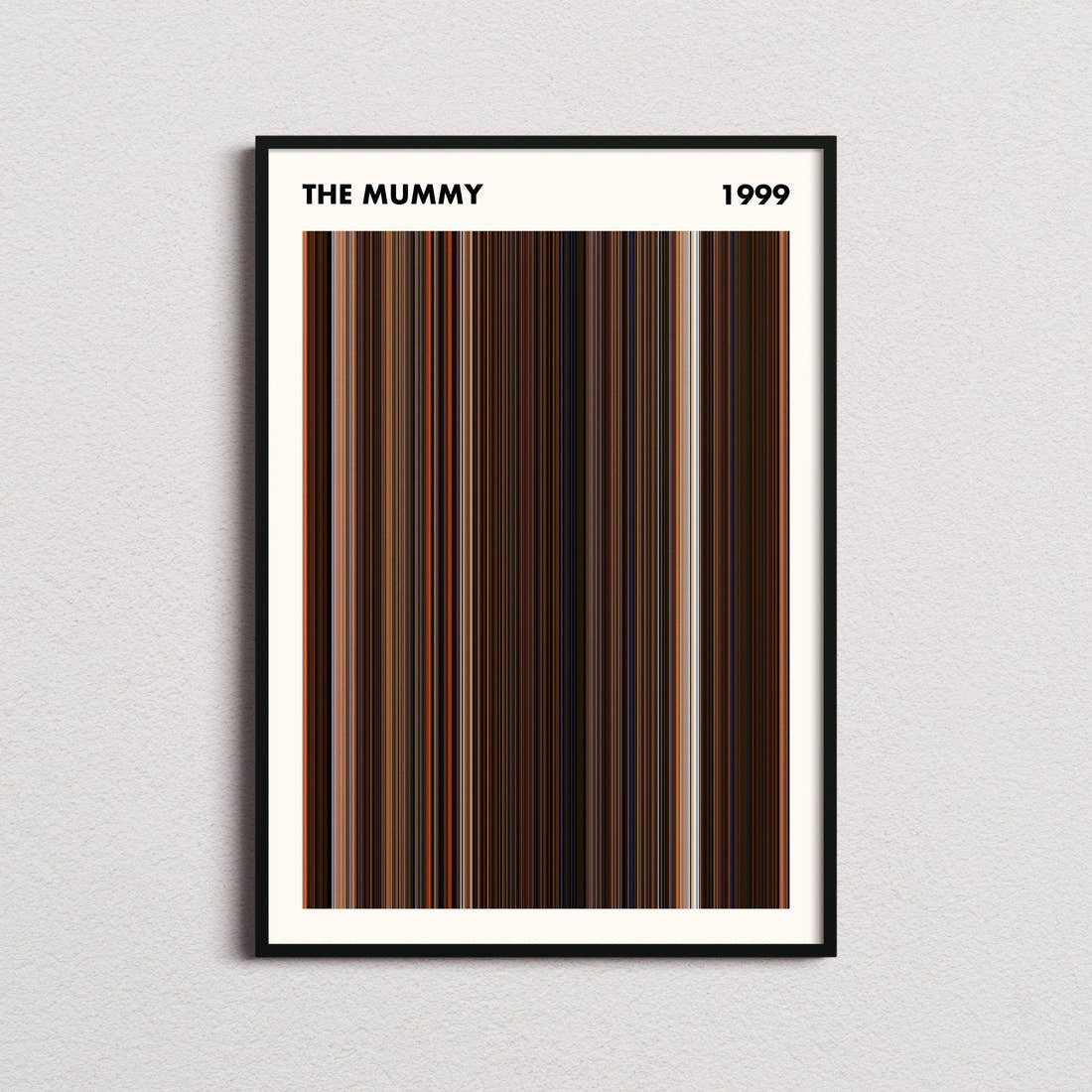 The Mummy Movie Barcode Poster - Simplified