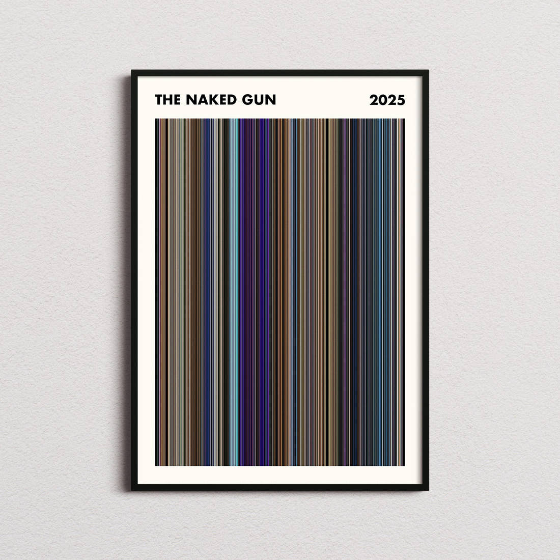 The Naked Gun (2025) Movie Barcode Poster - Simplified