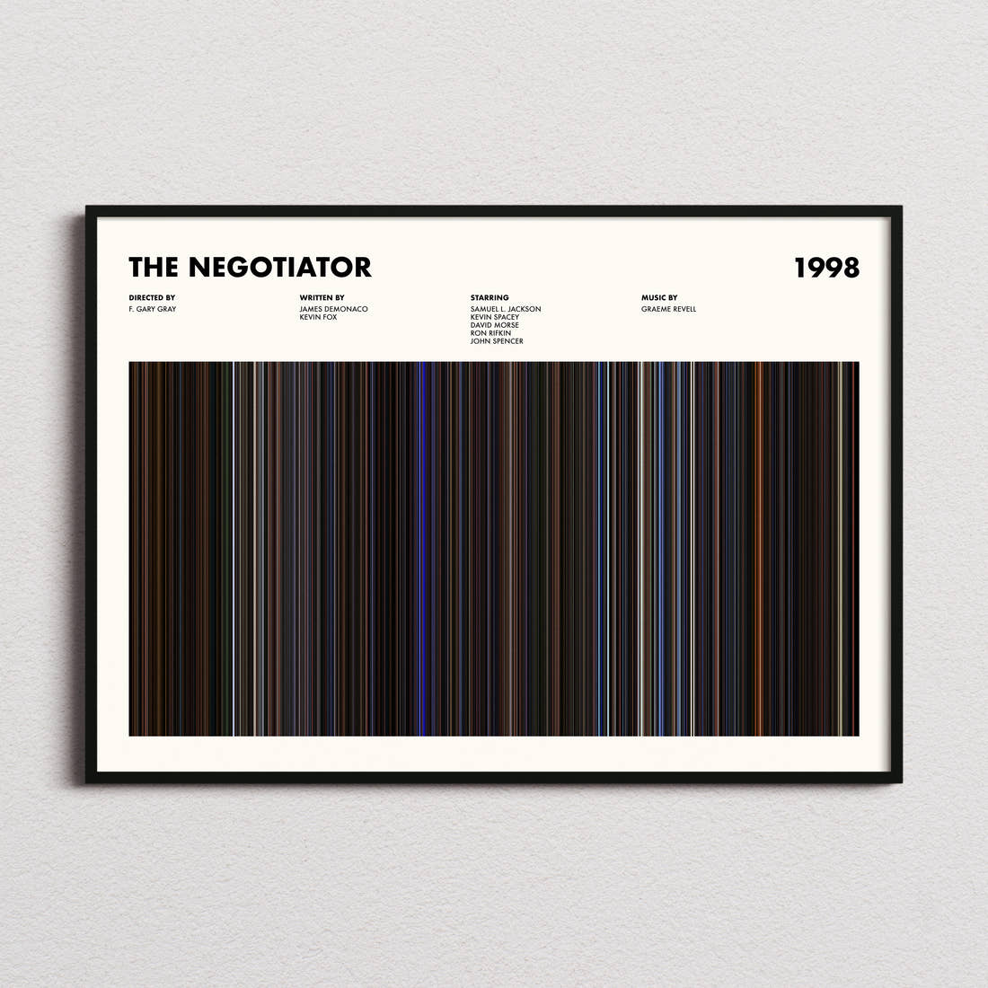 The Negotiator Movie Barcode Poster