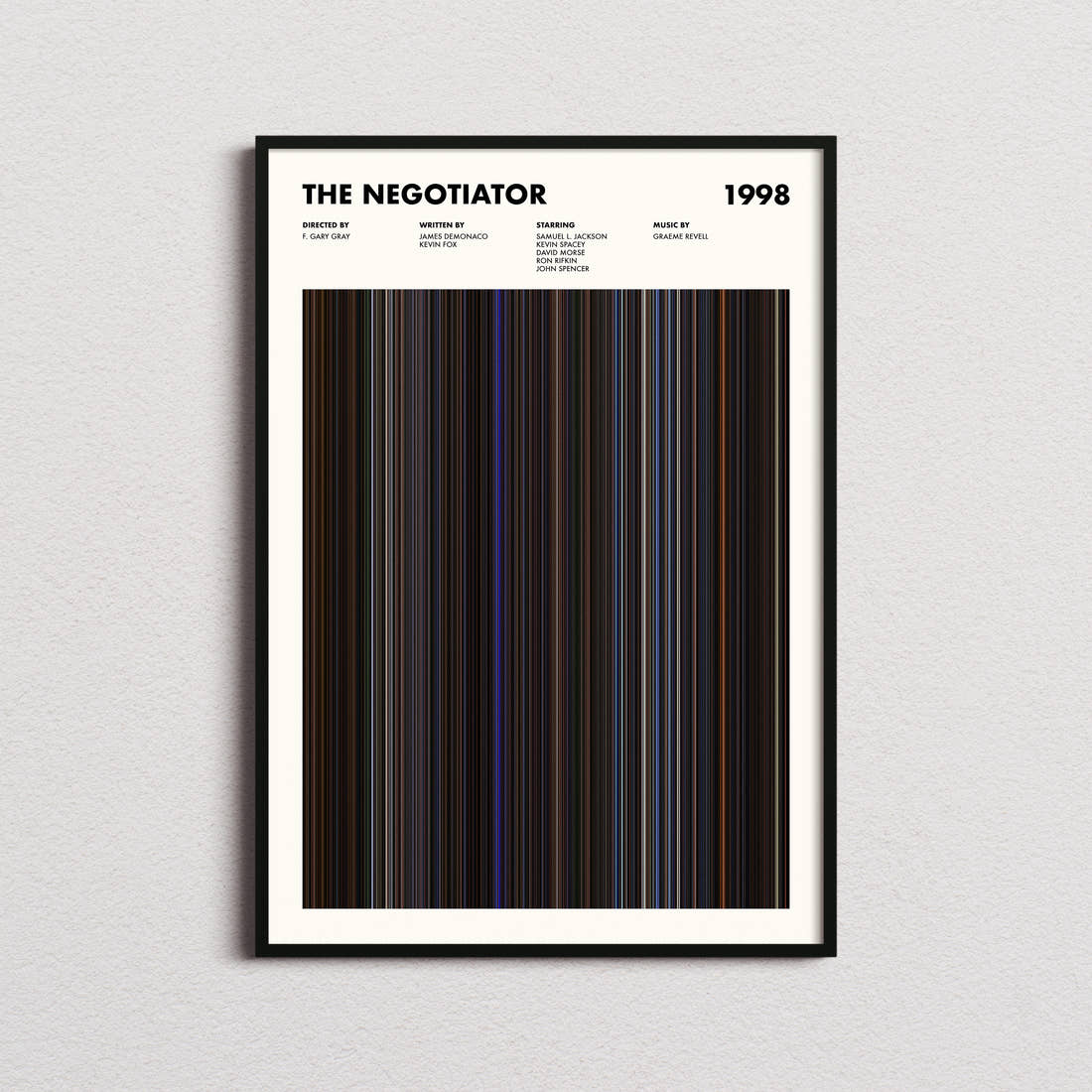 The Negotiator Movie Barcode Poster