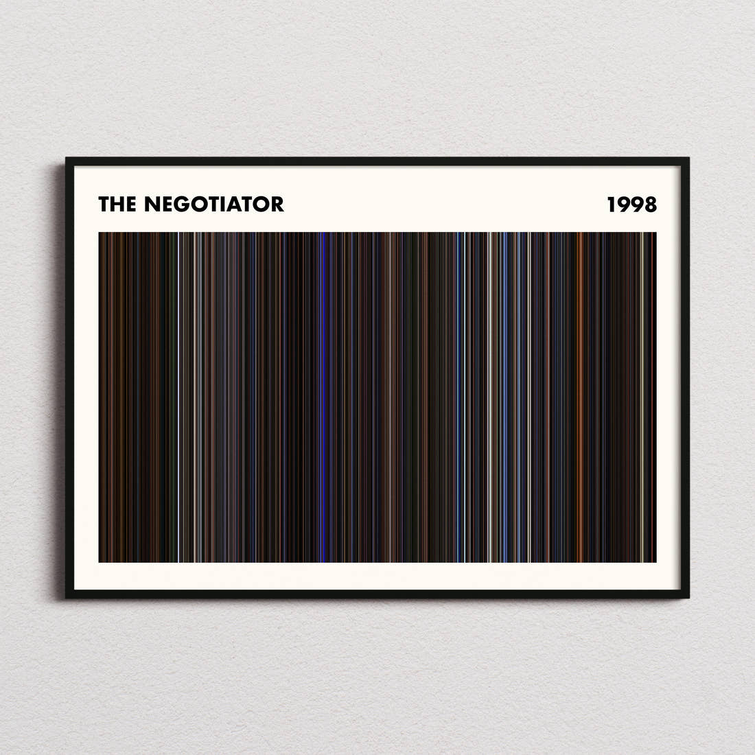 The Negotiator Movie Barcode Poster - Simplified