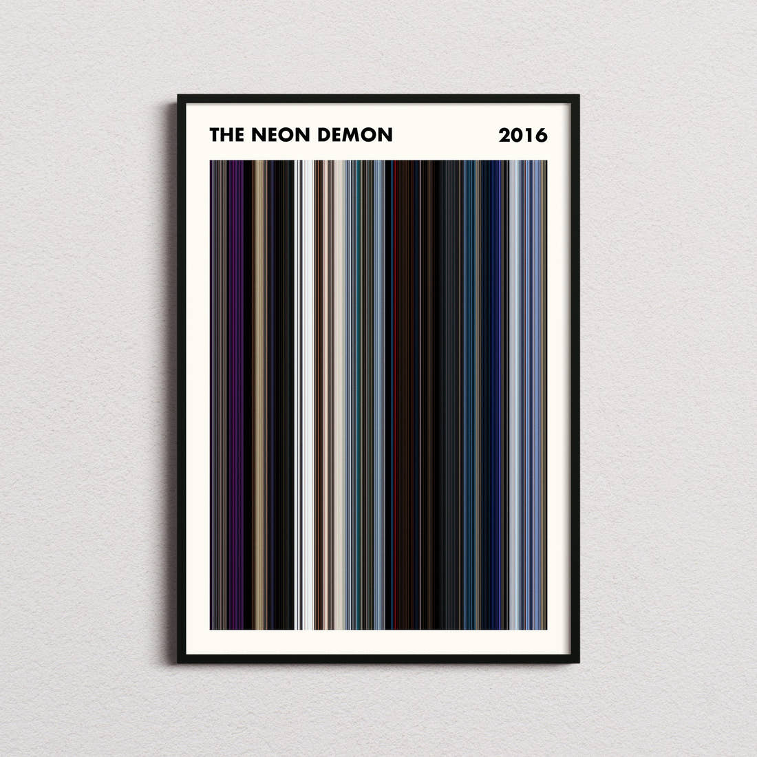 The Neon Demon Movie Barcode Poster - Simplified