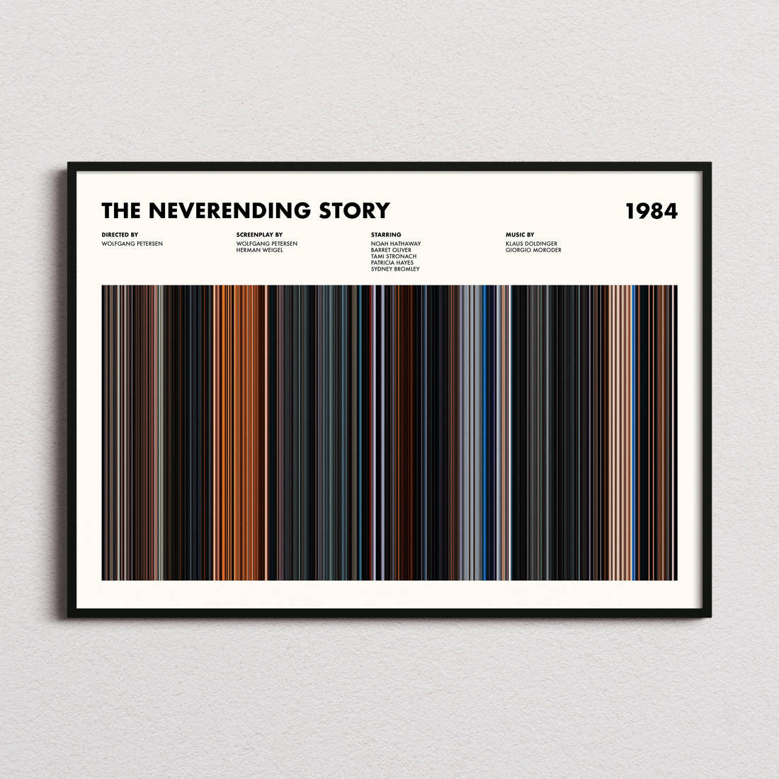 The NeverEnding Story Movie Barcode Poster