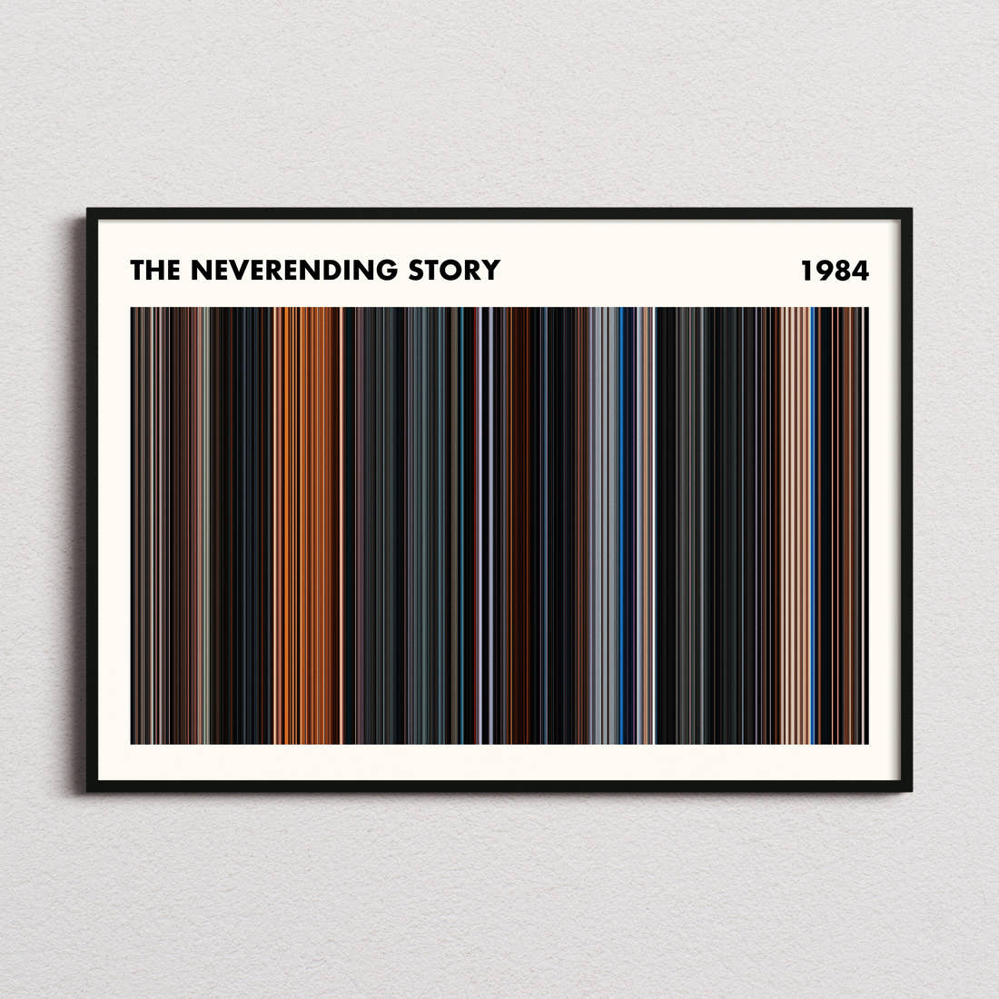 The NeverEnding Story Movie Barcode Poster - Simplified