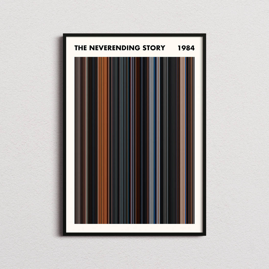 The NeverEnding Story Movie Barcode Poster - Simplified