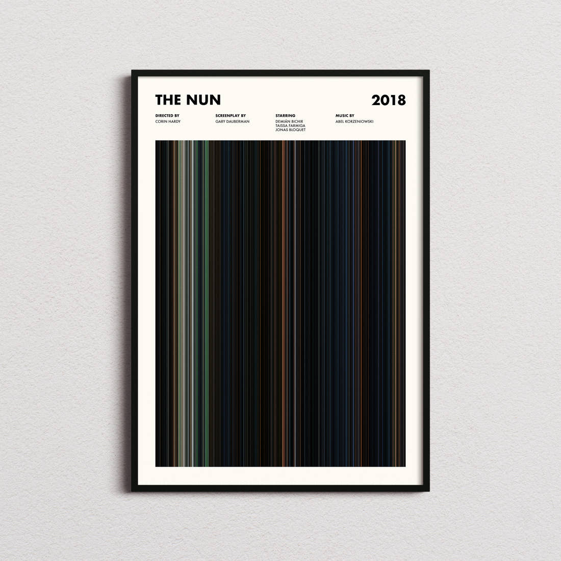 The Nun Movie Barcode Poster