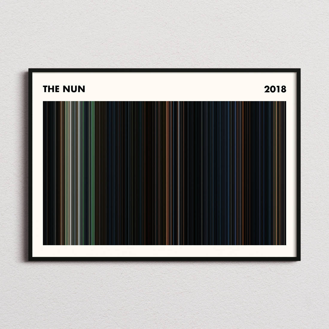 The Nun Movie Barcode Poster - Simplified