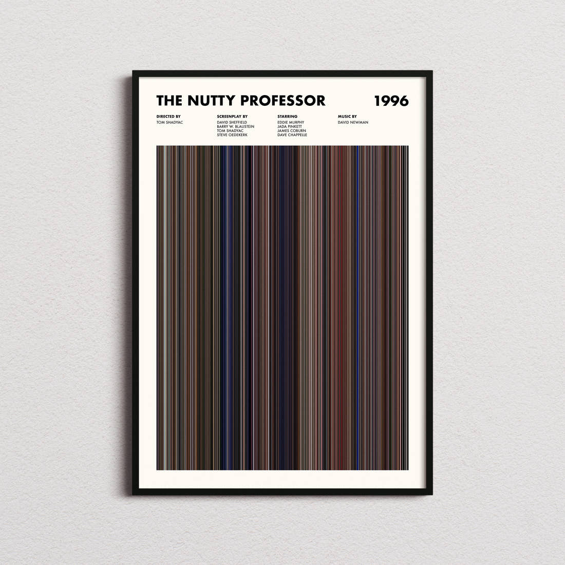 The Nutty Professor Movie Barcode Poster