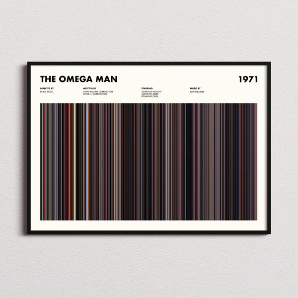 The Omega Man Movie Barcode Poster