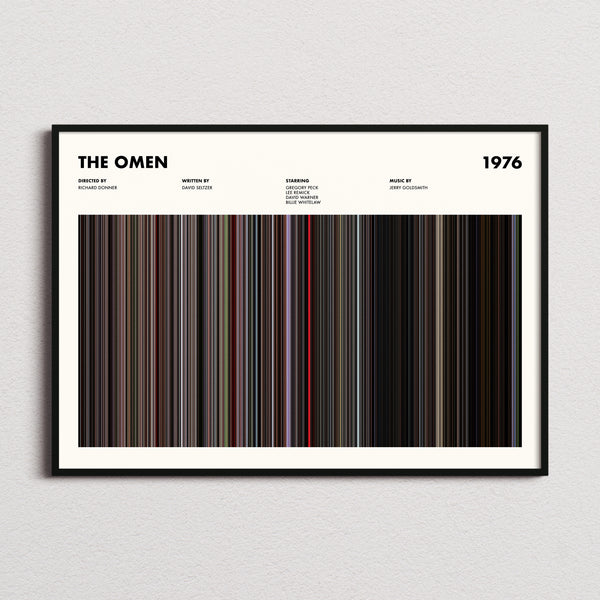 The Omen Movie Barcode Poster
