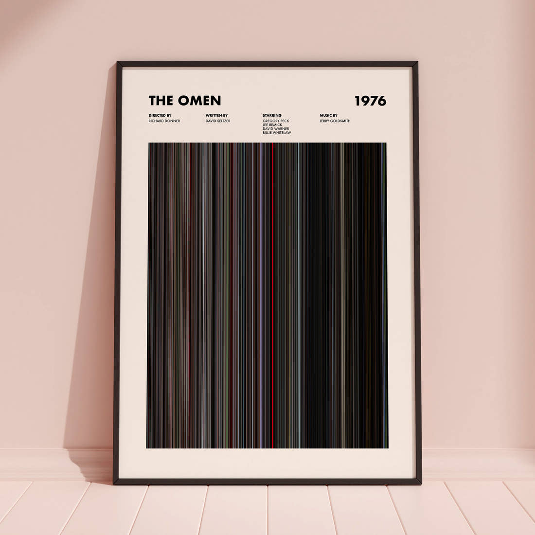 The Omen Movie Barcode Poster