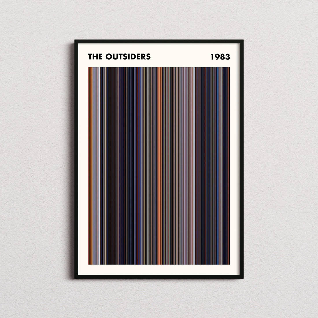 The Outsiders Movie Barcode Poster - Simplified