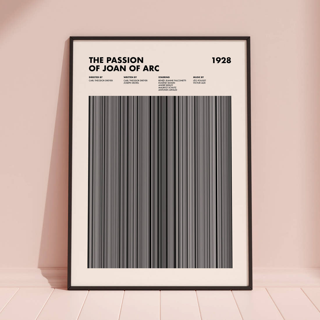 The Passion of Joan of Arc Movie Barcode Poster