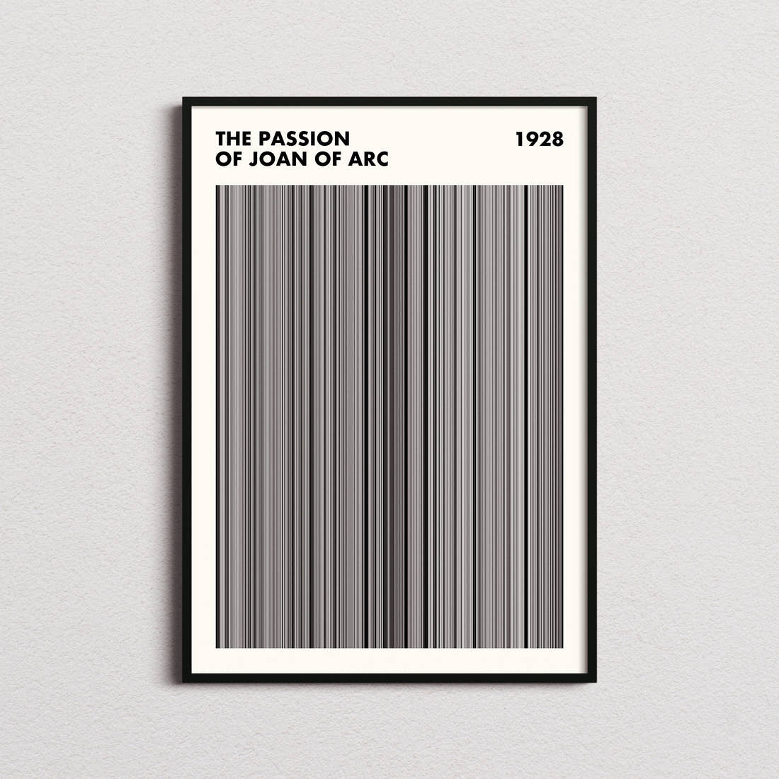 The Passion of Joan of Arc Movie Barcode Poster - Simplified
