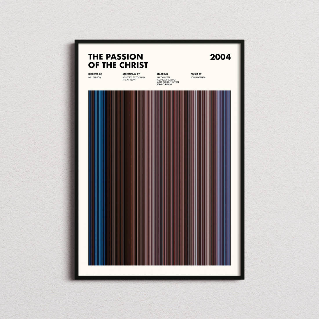 The Passion of the Christ Movie Barcode Poster