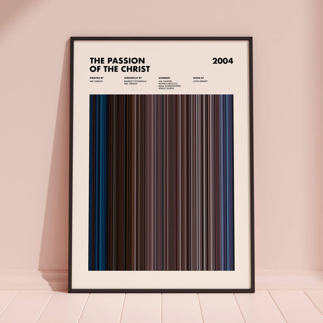 The Passion of the Christ Movie Barcode Poster