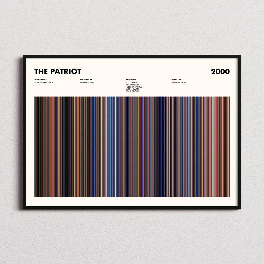 The Patriot Movie Barcode Poster