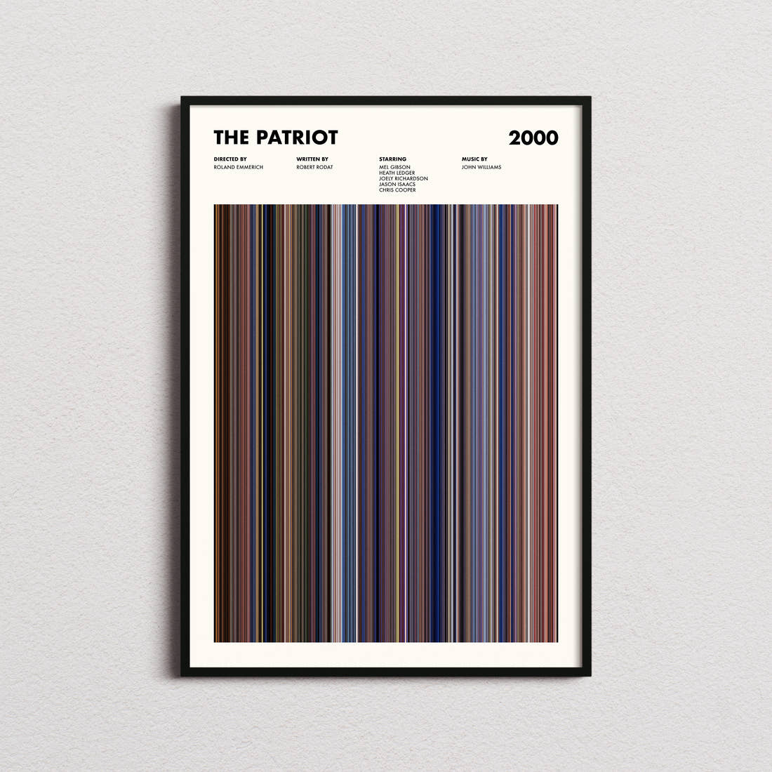 The Patriot Movie Barcode Poster