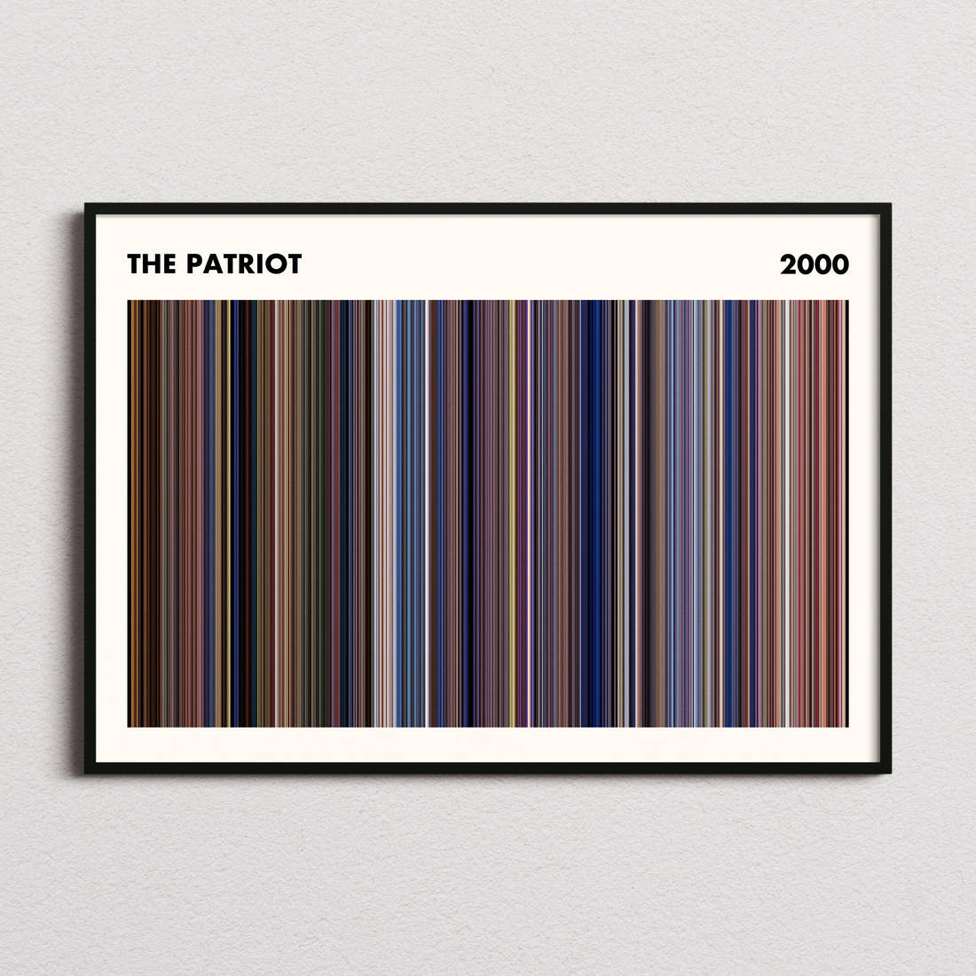 The Patriot Movie Barcode Poster - Simplified