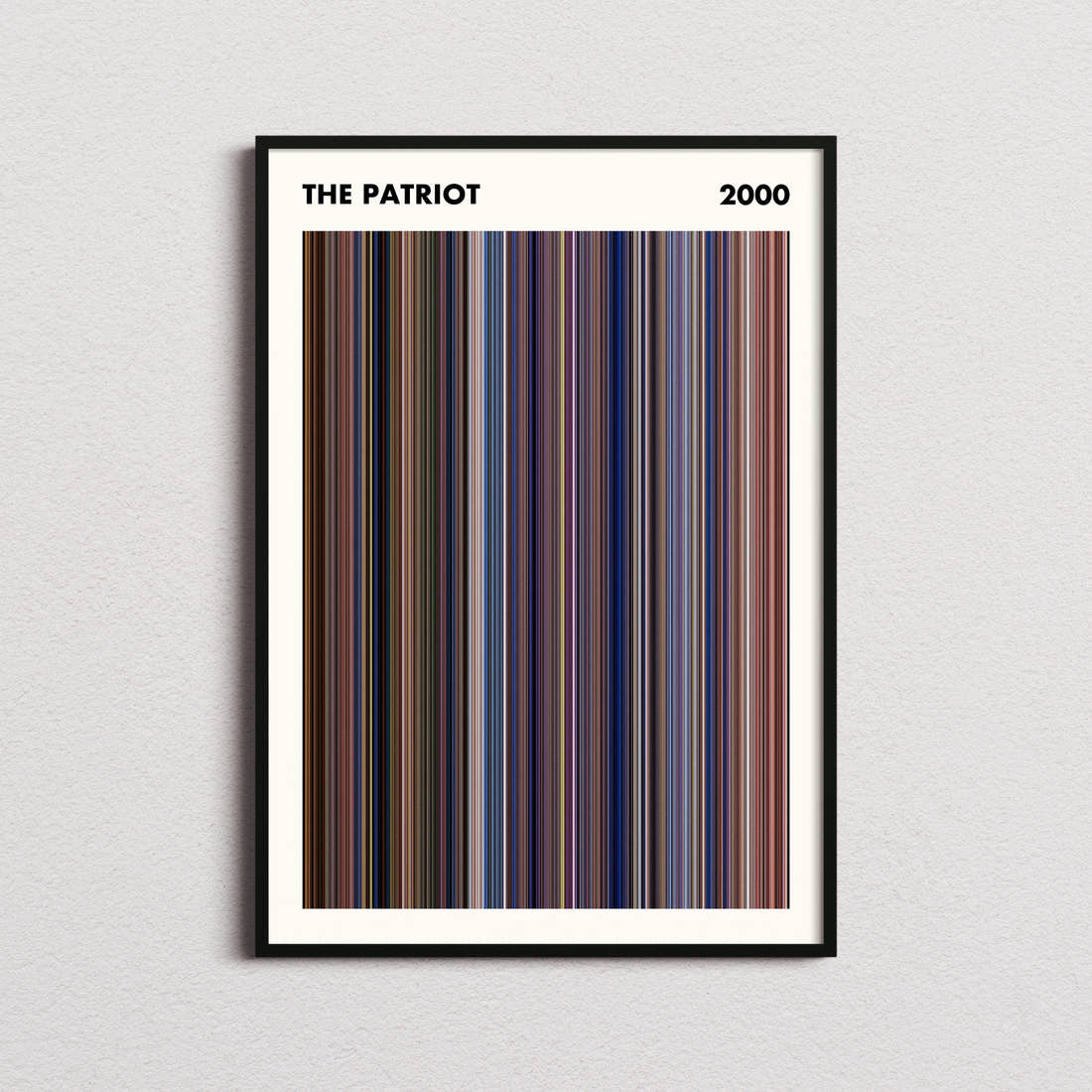 The Patriot Movie Barcode Poster - Simplified