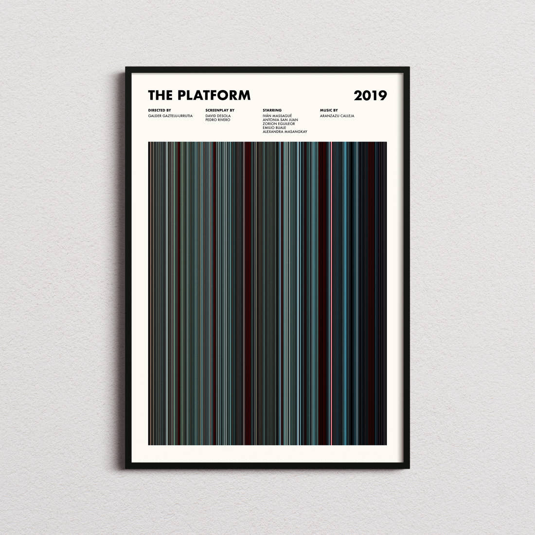 The Platform Movie Barcode Poster