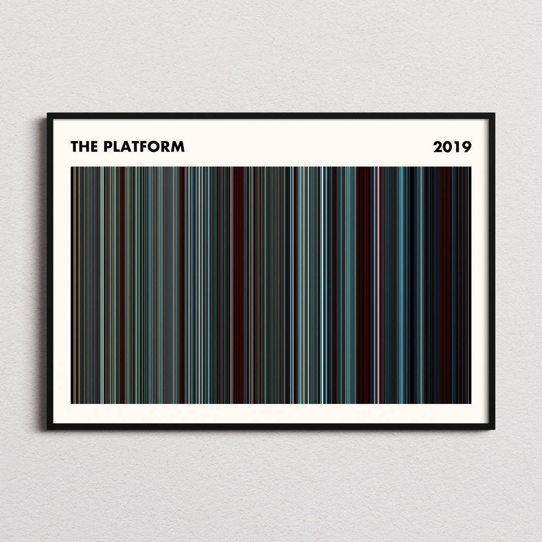The Platform Movie Barcode Poster - Simplified